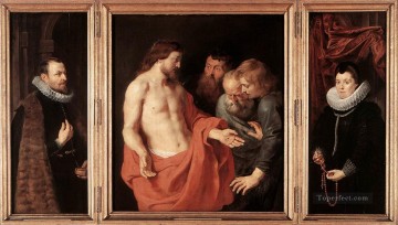  red Oil Painting - The Incredulity of St Thomas Baroque Peter Paul Rubens
